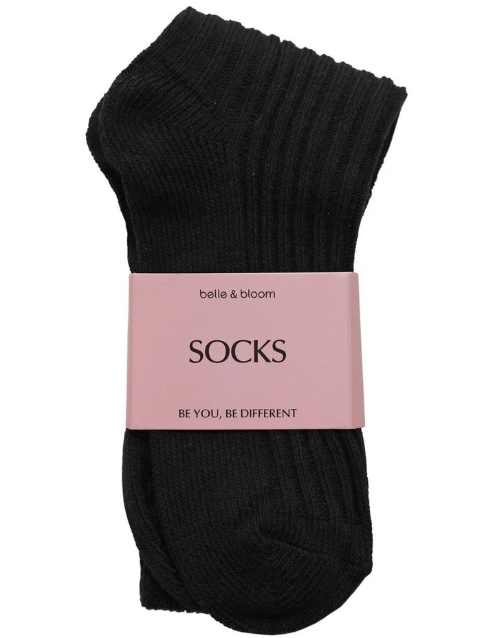 End Game Solid Tube Socks in Black image 2