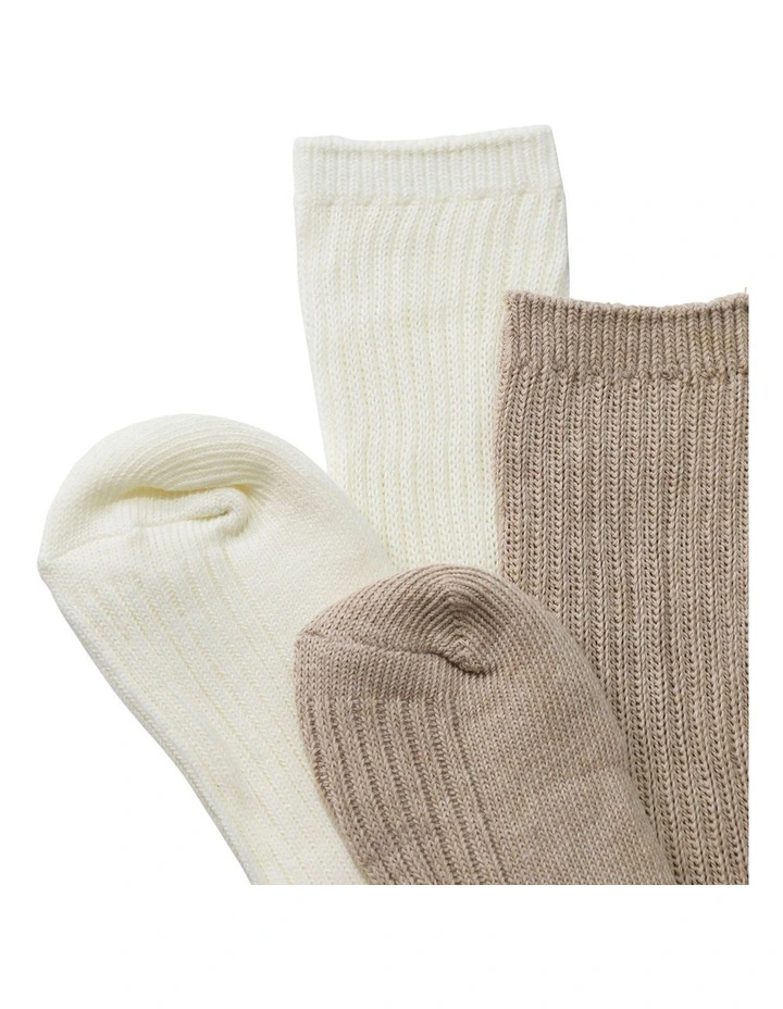 Go For It Socks 2 Pack in Cream/Beige image 2