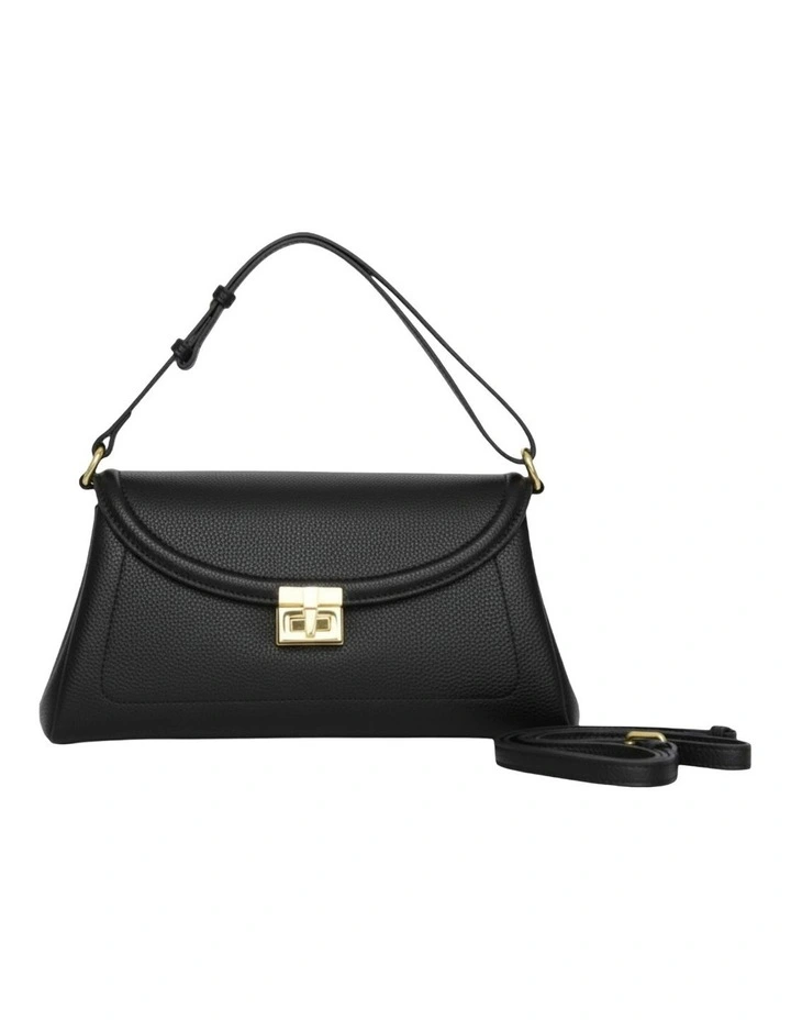 Calista PU Bag With Adjustable Strap in Black image 1