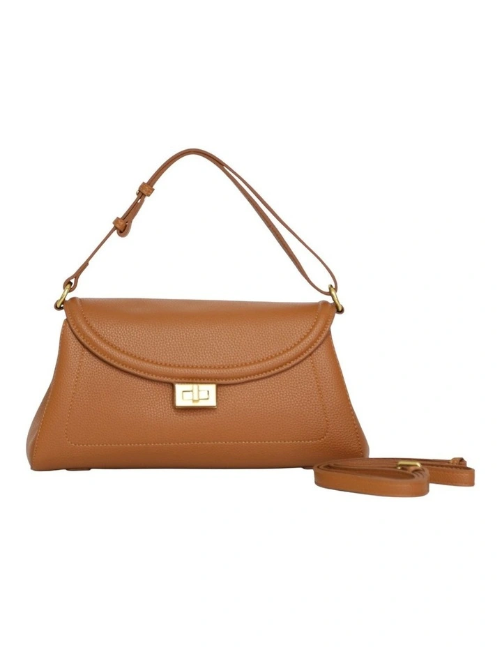 Calista PU Bag with Adjustable Strap in Tan image 1