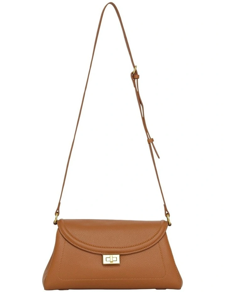 Calista PU Bag with Adjustable Strap in Tan image 2