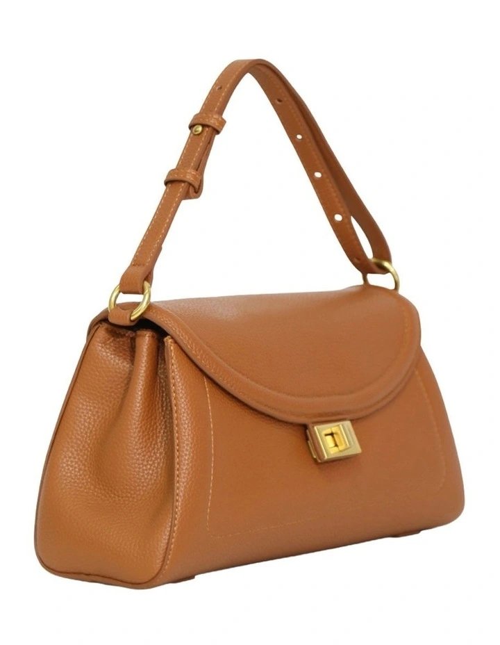 Calista PU Bag with Adjustable Strap in Tan image 3