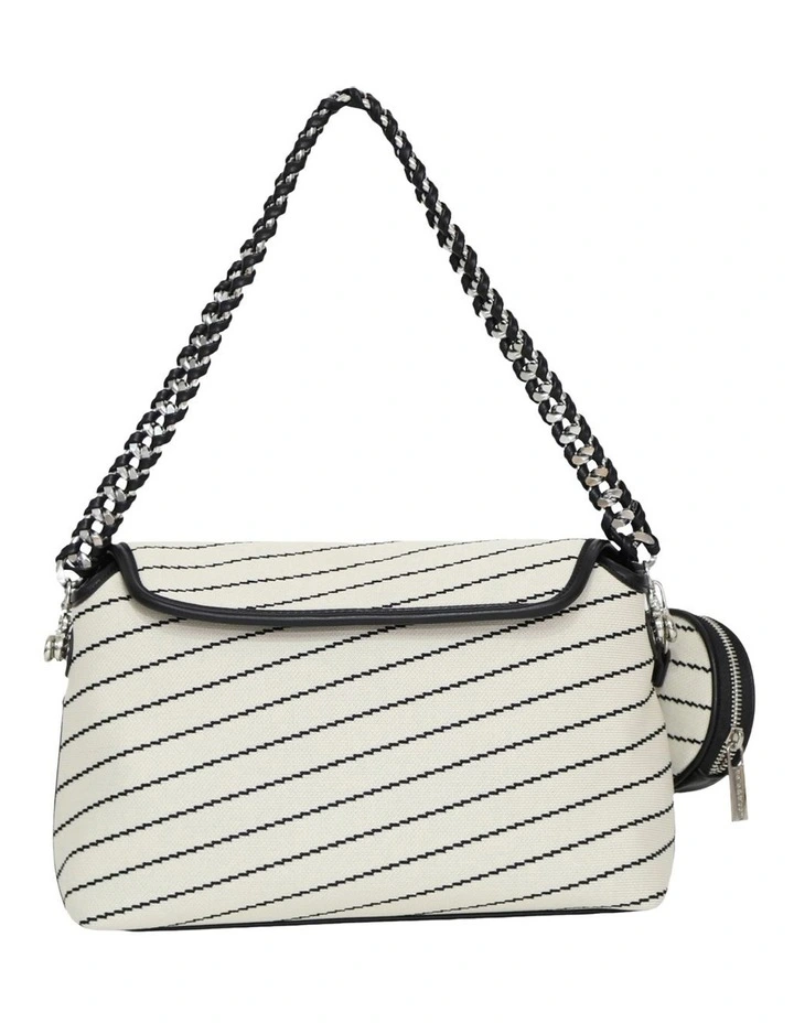 Elodie Day PU Bag in White/Black image 1