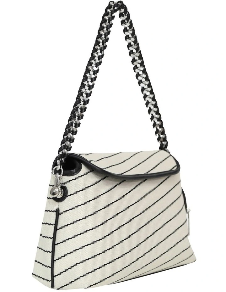 Elodie Day PU Bag in White/Black image 2