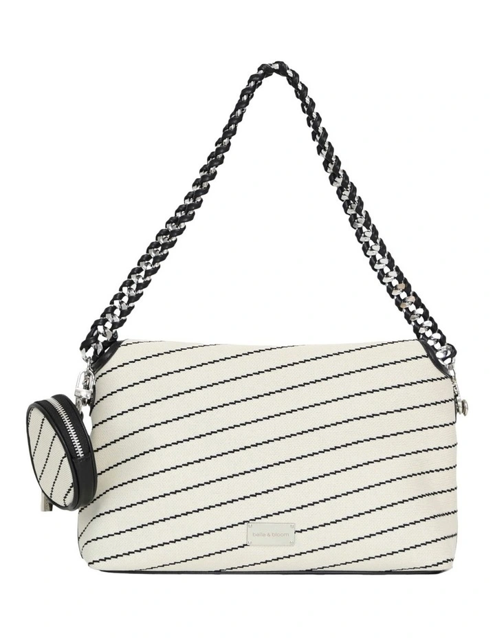 Elodie Day PU Bag in White/Black image 3