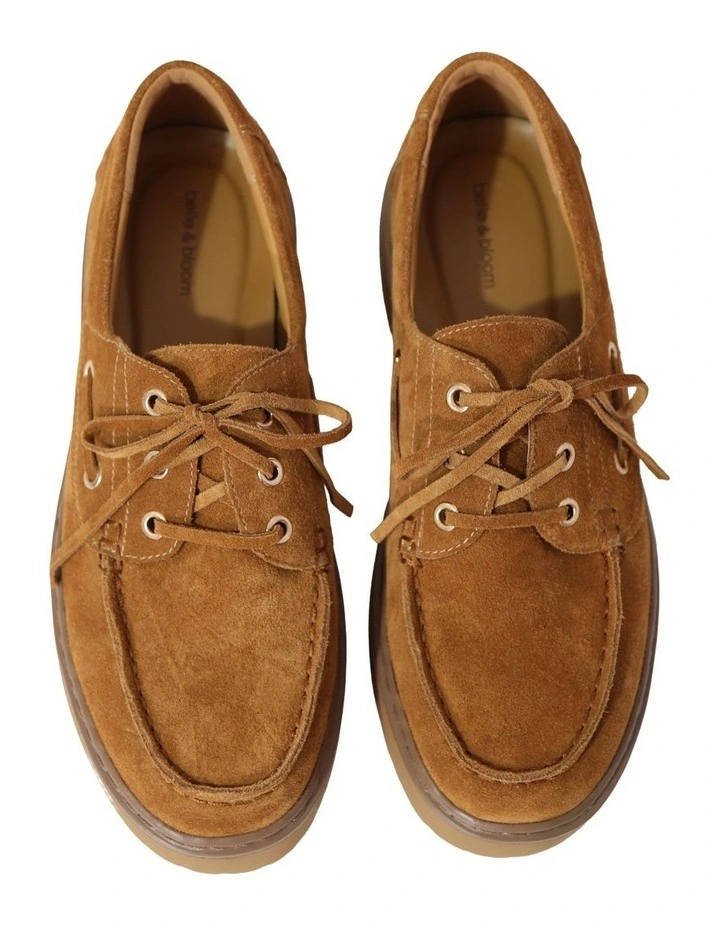 Yachting Day Suede Boat Shoe in Caramel image 2