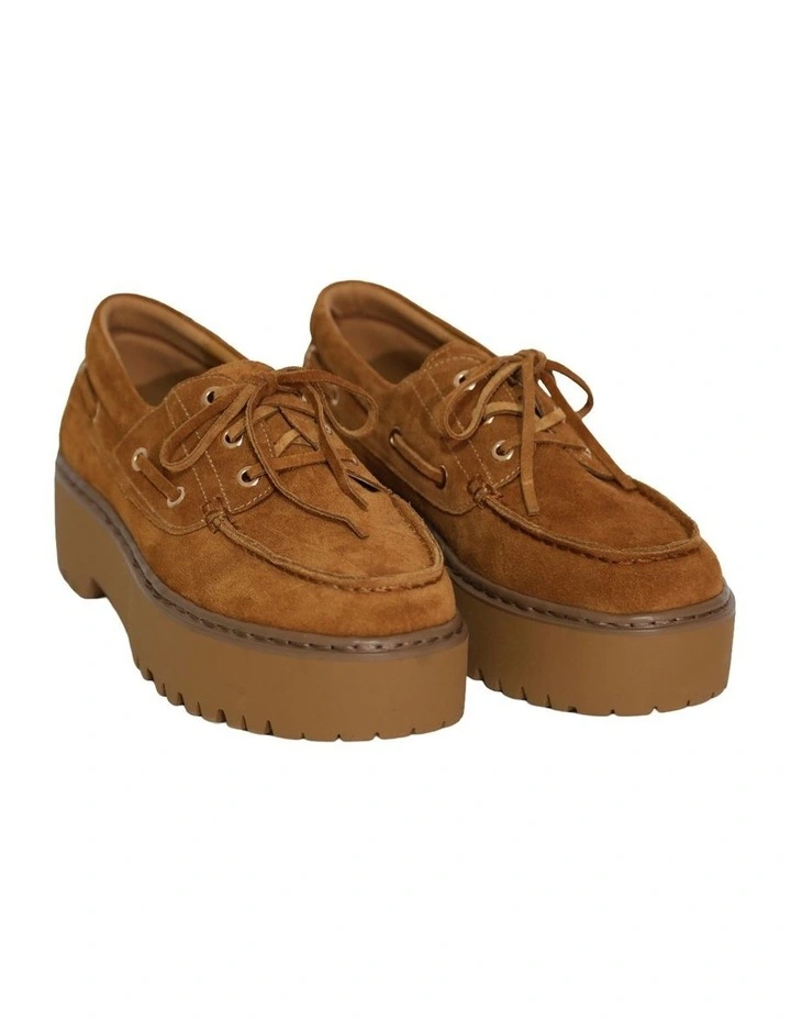 Yachting Day Suede Boat Shoe in Caramel image 3