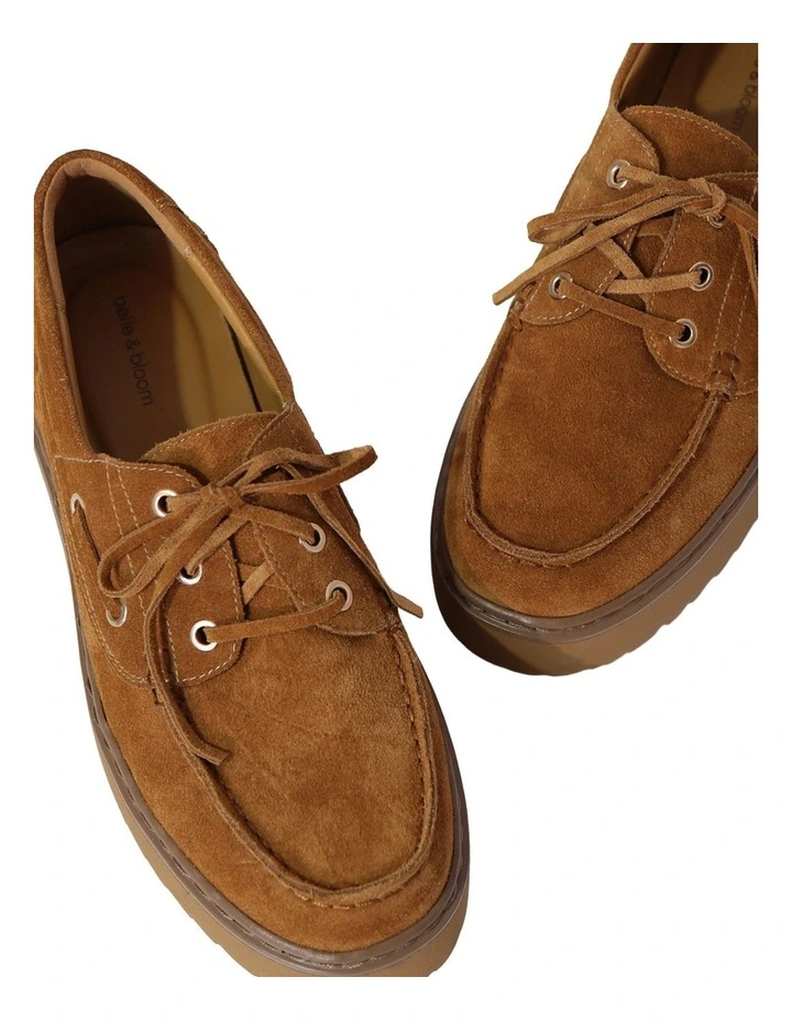 Yachting Day Suede Boat Shoe in Caramel image 4