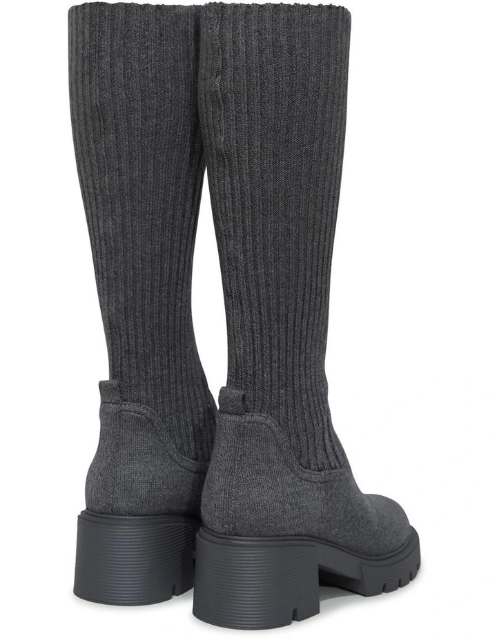 Tokyo Lights Rib Sock Boot in Grey image 6