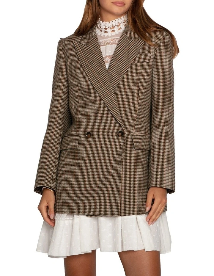 Big Brother Talk Blazer in Beige image 1