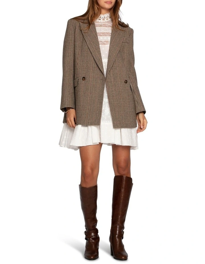 Big Brother Talk Blazer in Beige image 2