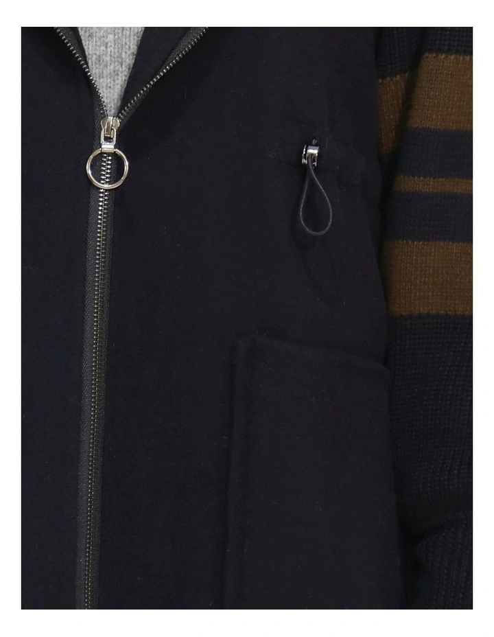 Cool Kid Hooded Coat in Navy and Olive image 6