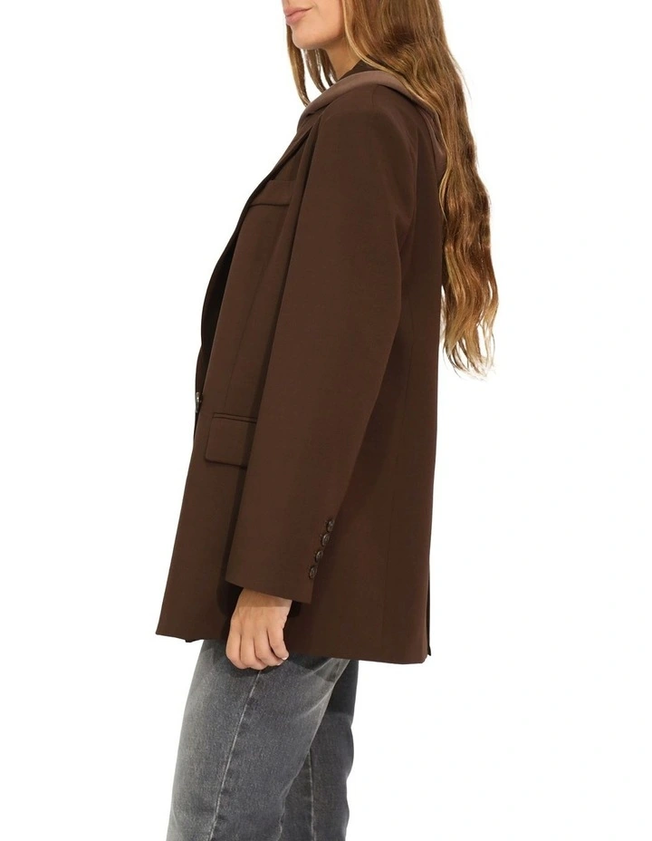 Over and Out Blazer in Chocolate image 3