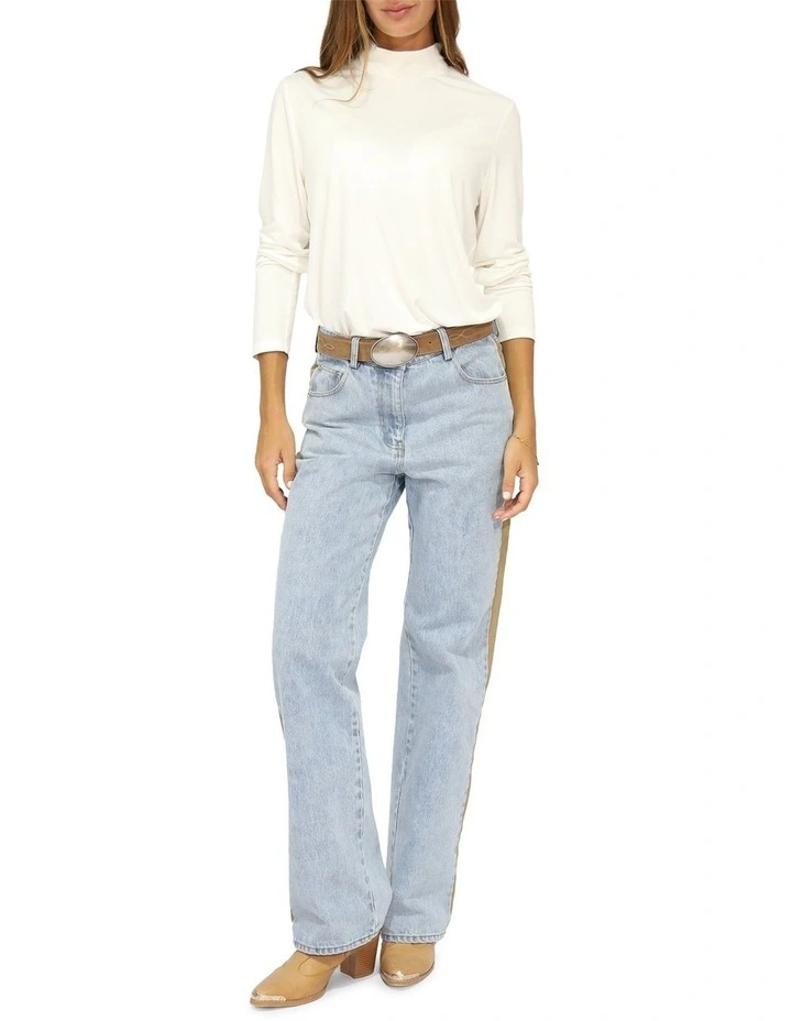 Easy Love Long Sleeve Top in White image 5