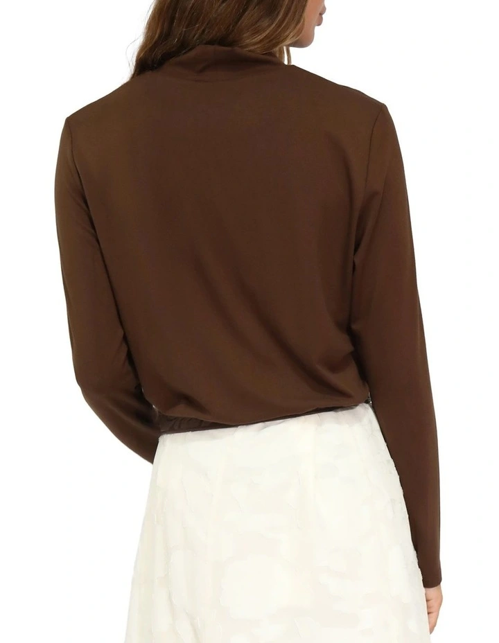 Easy Love Long Sleeve Top in Chocolate image 4