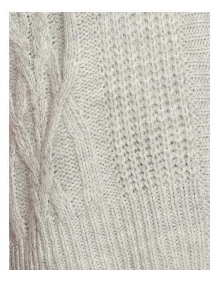 Rosette Knitted Vest in Grey image 6