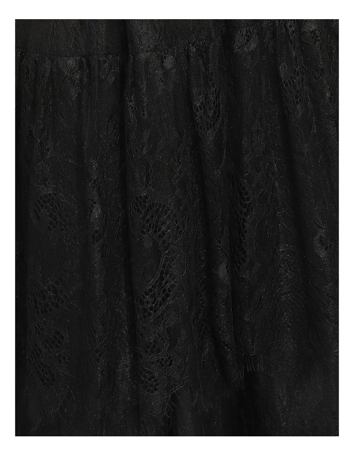 Dreamy Days Lace Tiered Skirt in Black image 6