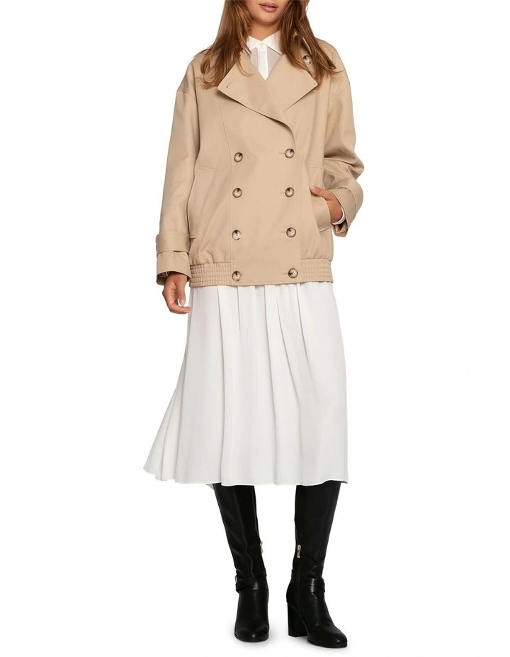 Slow Dance Frill Midi Dress in White image 7