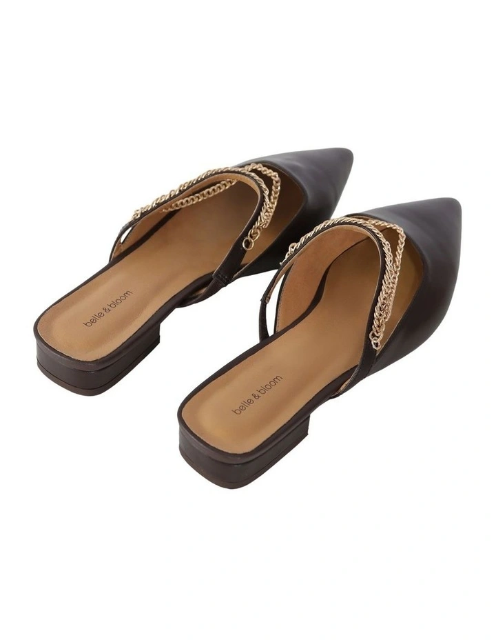 On The Go Leather Flat in Chocolate image 4