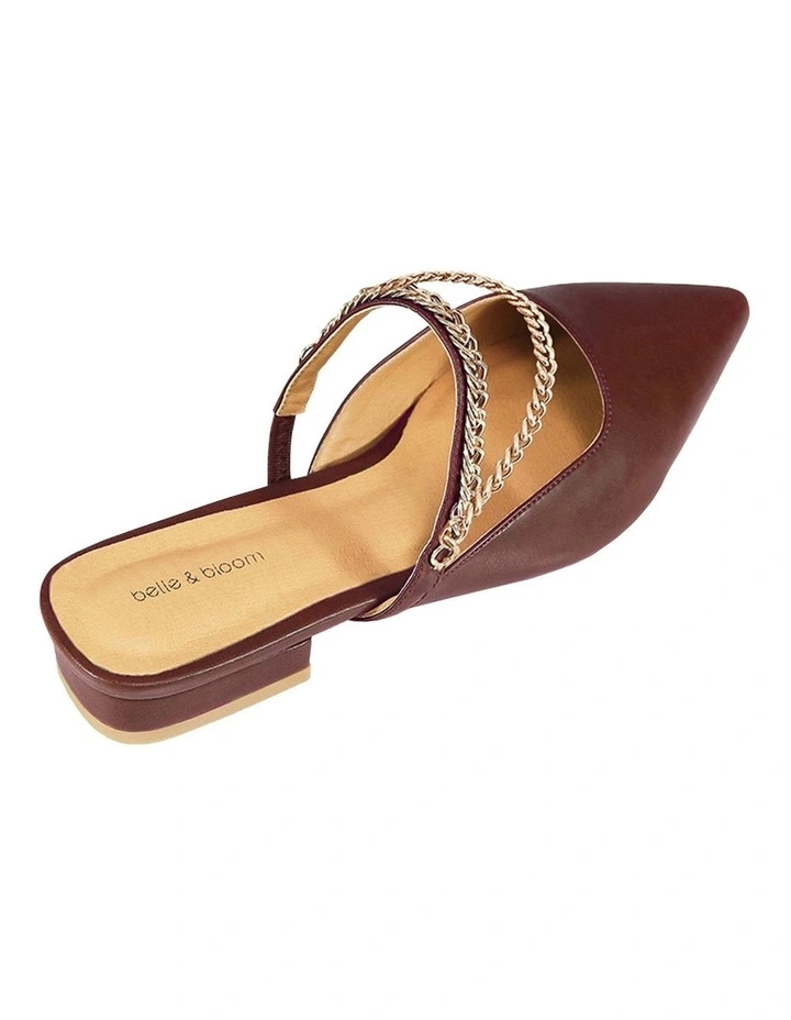 On The Go Leather Flat in Chocolate image 4