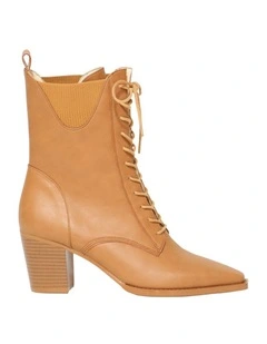 Jumping Ship Laced Boot in Tan