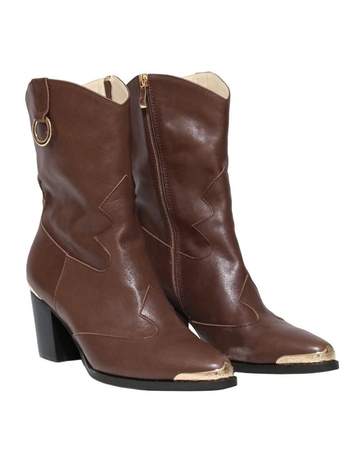 Dallas Western Boot in Chocolate image 2