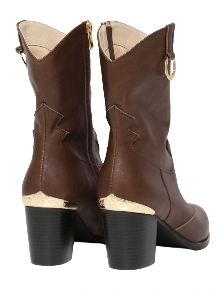 Dallas Western Boot in Chocolate image 3
