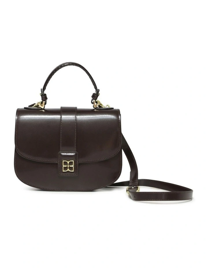 Shy Boy Top Handle Folio Bag in Chocolate image 2