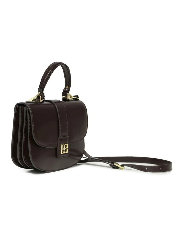 Shy Boy Top Handle Folio Bag in Chocolate image 3