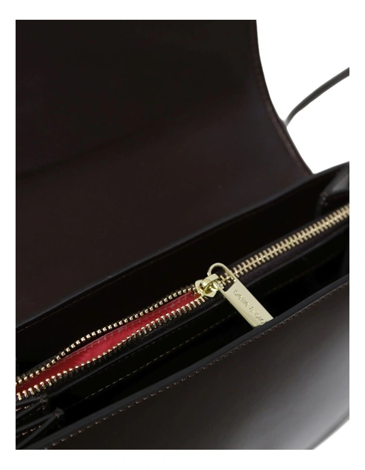 Shy Boy Top Handle Folio Bag in Chocolate image 7