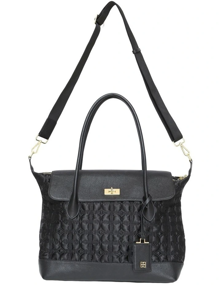 Just Add Sugar Quilted Bag in Black image 3