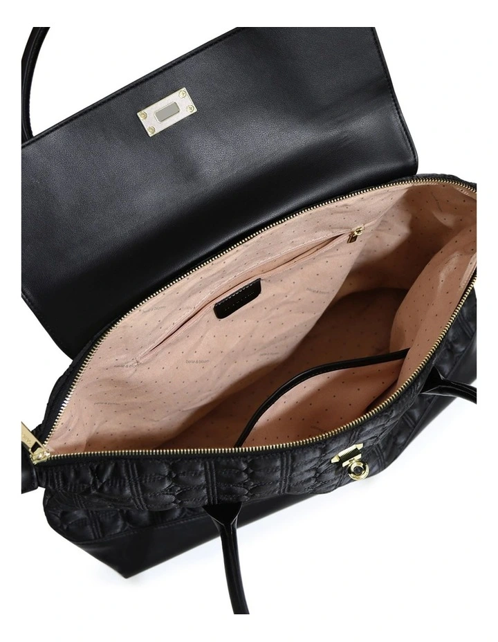 Just Add Sugar Quilted Bag in Black image 5