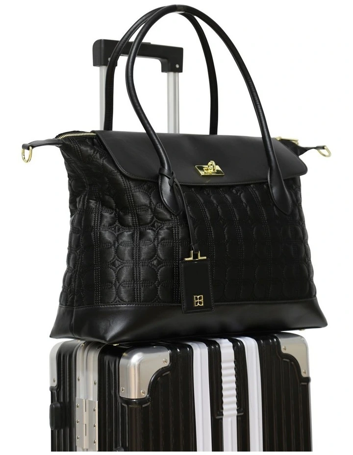 Just Add Sugar Quilted Bag in Black image 6
