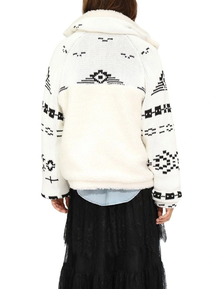 Billie Fair Isle Jacket in Egret/Black image 6