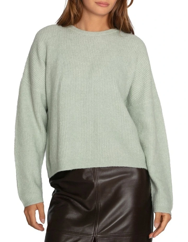 Wrap Me Up Scarf Sweater in Mint image 2