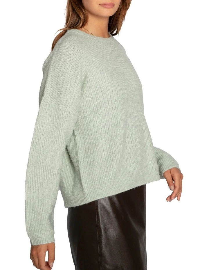 Wrap Me Up Scarf Sweater in Mint image 4