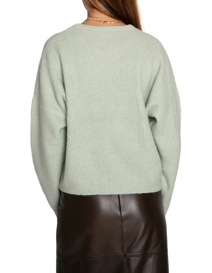 Wrap Me Up Scarf Sweater in Mint image 5