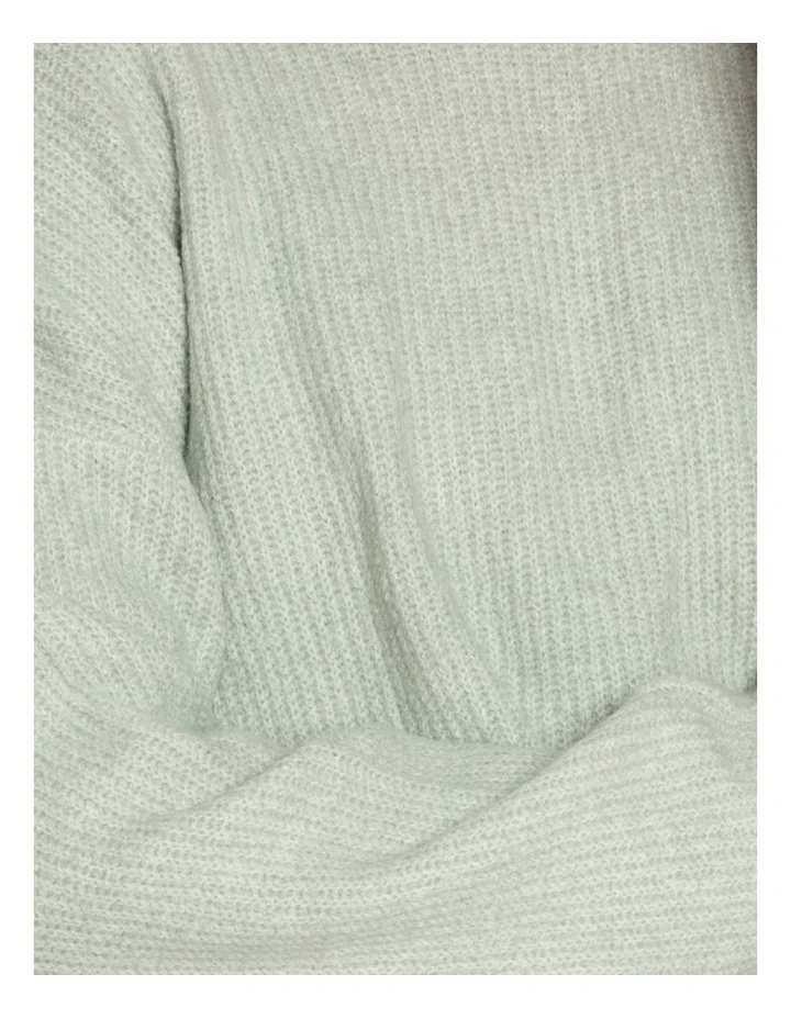 Wrap Me Up Scarf Sweater in Mint image 7