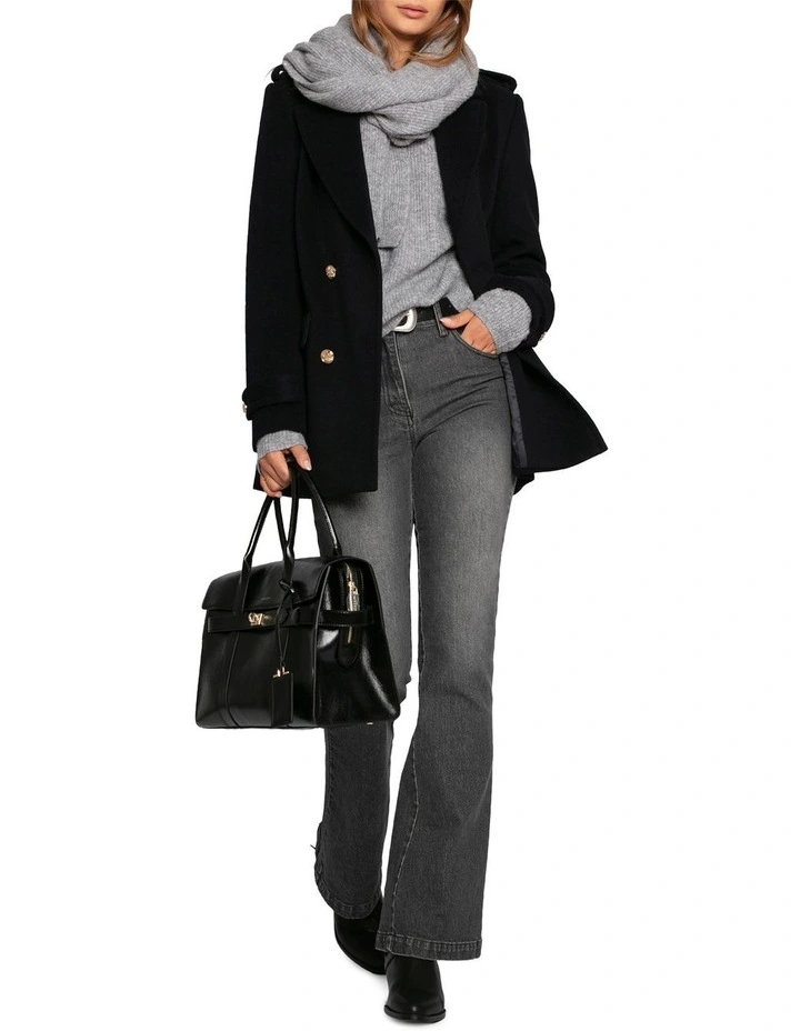 Wrap Me Up Scarf Sweater in Grey Melange image 7