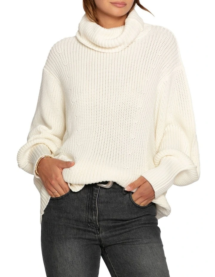 Good Feels Oversized Sweater in Cream image 1