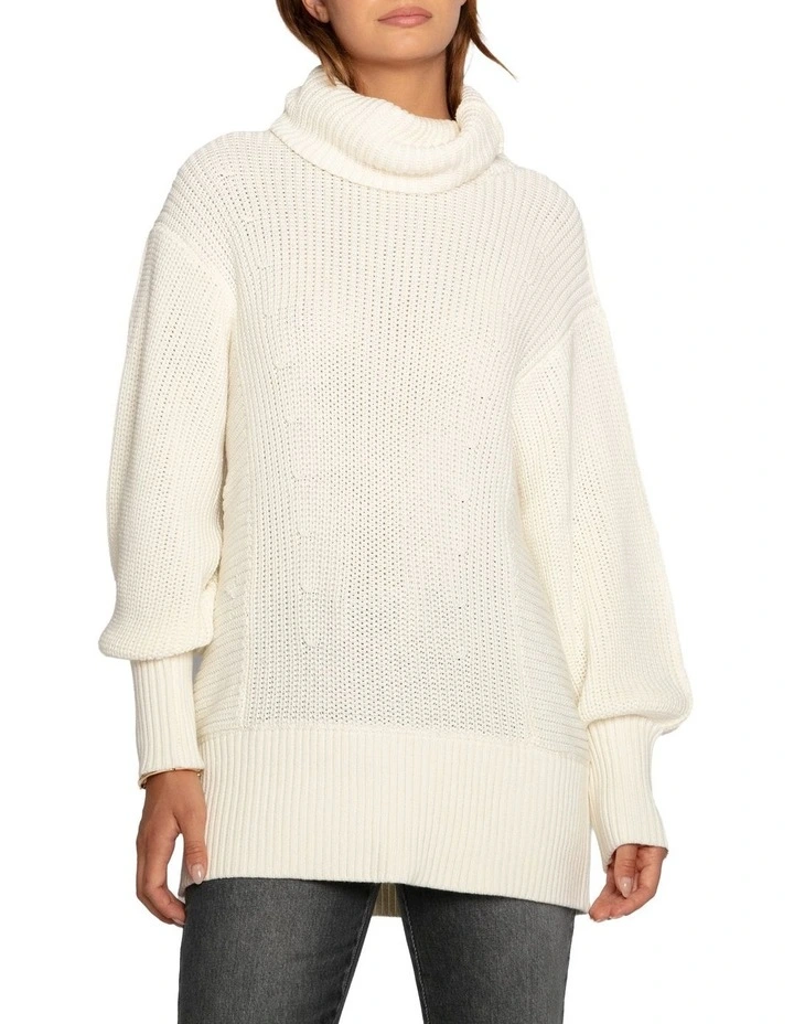 Good Feels Oversized Sweater in Cream image 2