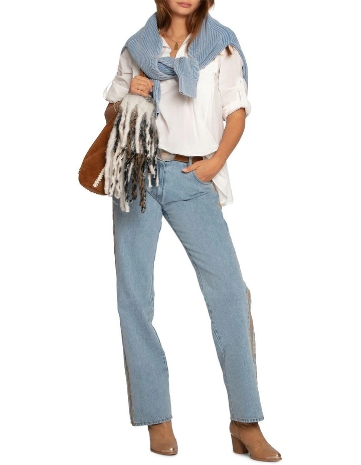 Catch Feelings Pintuck Shirt in White image 5