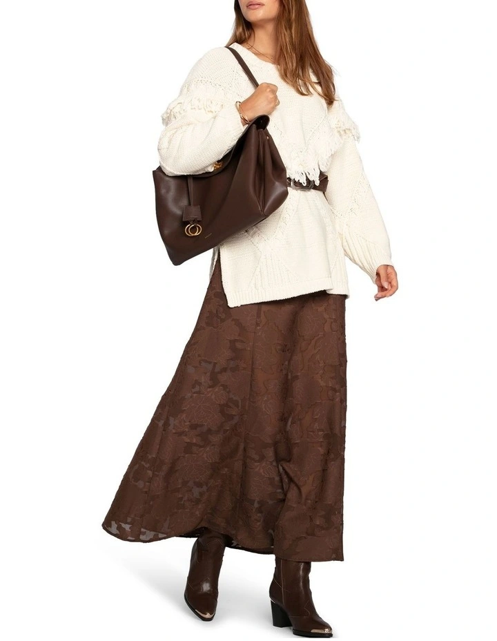 Play It Cool Coupe Maxi Skirt in Chocolate image 5