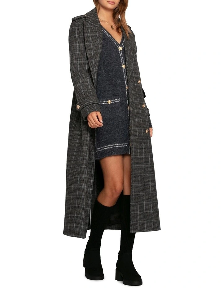 Cute In This Mini Cardigan Dress in Charcoal image 7