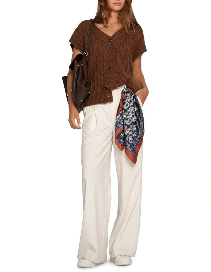 Rosette Knitted Vest in Chocolate image 5