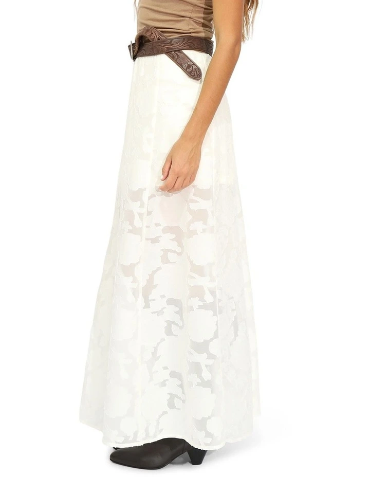Play It Cool Coupe Maxi Skirt in Cream image 3