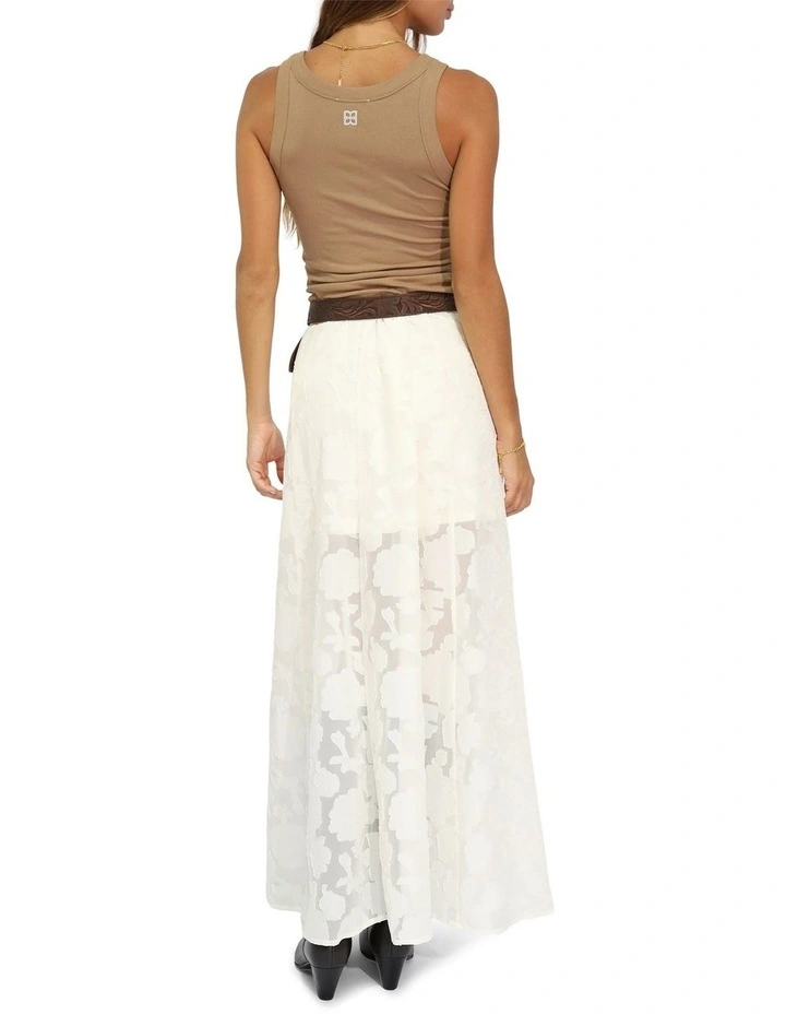 Play It Cool Coupe Maxi Skirt in Cream image 4