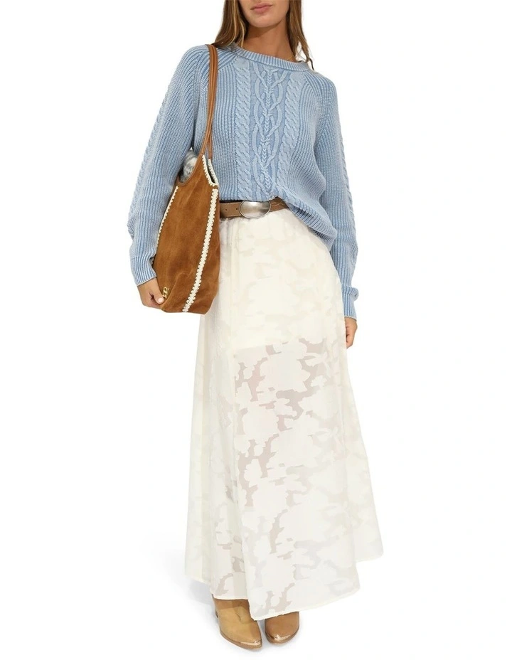 Play It Cool Coupe Maxi Skirt in Cream image 5