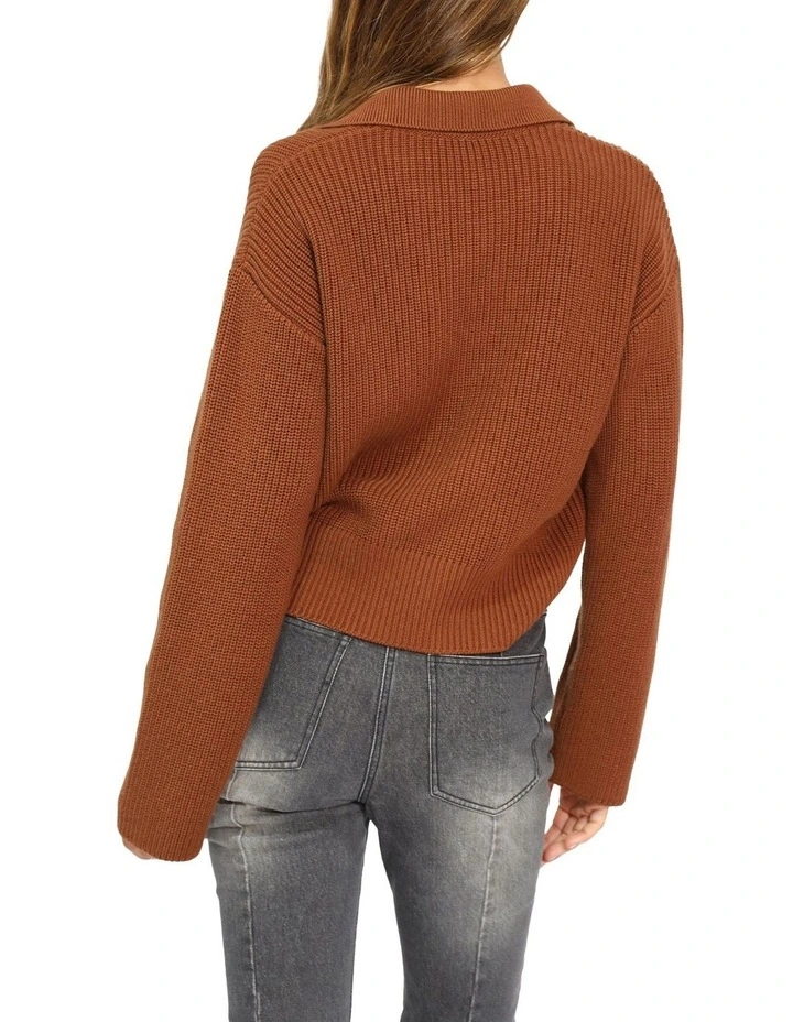 Make It With You Buttoned Cardi Jacket in Dark Vicuna image 4