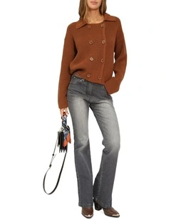 Top Score Bootleg Jean in Medium Black Wash